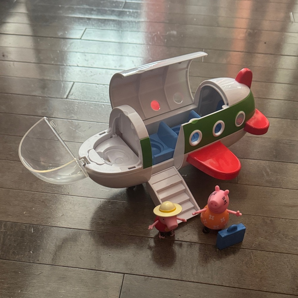 Colorful Airplane Playset with Figures